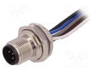 Socket; M12; PIN: 5; male; B code-Profibus; cables; IP67; straight TE Connectivity