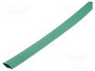 Heat shrink sleeve; glueless; 2: 1; 6.4mm; L: 1m; green; polyolefine CYG/KTG