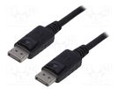 Cable; DisplayPort 1.1; DisplayPort plug,both sides; 3m; black QOLTEC