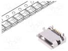 Socket; USB B micro; on PCBs; SMT,THT; PIN: 5; horizontal; USB 2.0 Amphenol Communications Solutions