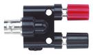 ADAPTOR, BINDING POST-BNC RCPT , BLK/RED