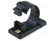 Screw down self-adhesive holder; 14mm; polyamide; black; UL94V-2 KSS WIRING