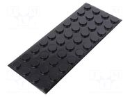 Self-adhesive foot; H: 4.1mm; black; polyurethane; Dim: Ø19.1mm 3M
