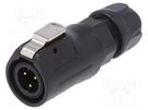 Connector: circular; plug; size 12; 02; male; PIN: 3; with latch LUTRONIC