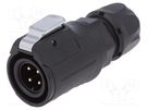 Connector: circular; plug; size 16; 02; male; PIN: 4; with latch LUTRONIC