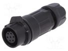 Connector: circular; plug; size 12; 02; female; PIN: 7; for latch LUTRONIC