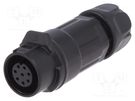 Connector: circular; plug; size 12; 02; female; PIN: 8; for latch LUTRONIC