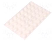 Self-adhesive foot; H: 7.9mm; white; polyurethane; Dim: 16x16mm 3M