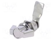 Lock; without cylinder; zinc and aluminium alloy; 33mm; chromium RST ROZTOCZE
