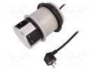 Plug socket strip: furniture; IP20; 16A; 3680W; silver; 250VAC ORNO