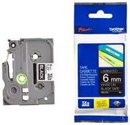 TAPE, WHITE ON BLACK, 6MM W, 8M L