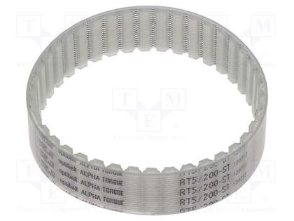 Timing belt; AT5; W: 16mm; H: 2.7mm; Lw: 200mm; Tooth height: 1.2mm OPTIBELT AT5-200-16-77ZA