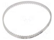 Timing belt; T2.5; W: 4mm; H: 1.3mm; Lw: 180mm; Tooth height: 0.7mm OPTIBELT