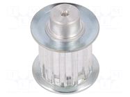 Belt pulley; T5; W: 16mm; whell width: 27mm; Ø: 18.25mm; aluminium OPTIBELT