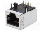 Socket; RJ45; PIN: 8; Cat: 5; shielded; gold-plated; Layout: 8p8c Amphenol Communications Solutions