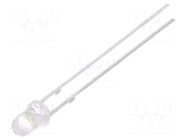 LED; green (fluorescent green); 3mm; 10000÷12000mcd; 30°; 6.5÷7lm OPTOSUPPLY