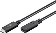 Kabelis/pagarinātājs USBC spraudnis— USBC ligzda 1m USB3.2 Gen 2 Thunderbolt™ 3, līdz 60W