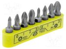 Kit: screwdriver bits; Phillips,Pozidriv®; 30mm; blister; 8pcs. C.K