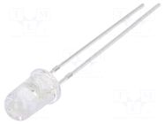 LED; bluish green; 5mm; 25000÷30000mcd; 15°; Front: convex OPTOSUPPLY