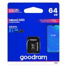 Goodram Microcard 64 GB micro SD XC UHS-I class 10 memory card, SD adapter (M1AA-0640R12), Goodram