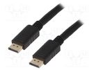 Cable; DisplayPort 1.2; DisplayPort plug,both sides; 10m; black LOGILINK