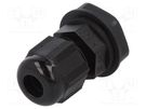 Cable gland; PG7; IP66,IP68; polyamide; black; 10pcs. ALPHA WIRE