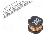 Inductor: wire; SMD; 2.2uH; 25mΩ; ±20%; 5.2x5.8x4.5mm; 3.8A TRACO POWER