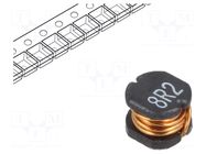 Inductor: wire; SMD; 8.2uH; 80mΩ; ±20%; 5.2x5.8x4.5mm; 1.5A TRACO POWER