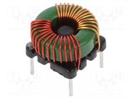 Inductor: wire; THT; 497uH; 100mΩ; ±25%; 11.5x11.5x8.8mm; 170A TRACO POWER