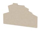 END AND SEPERATION PLATE, WEMID, BEIGE