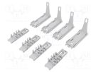 Set of mounting brackets for mounting DIN rails; L: 75mm; grey SPELSBERG