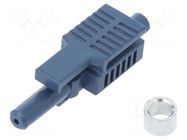 Connector: fiber optic; plug; HFBR-4513,simplex; crimped LAPP
