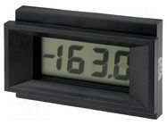 Voltmeter; digital,mounting; 0÷200mV; on panel; M2 screw; LCD AXIOMET