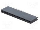 Socket; pin strips; female; PIN: 12; straight; 2.54mm; THT; 1x12 CONNFLY