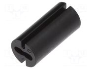 Spacer sleeve; LED; Øout: 4.8mm; ØLED: 3mm; L: 10mm; black; UL94V-0 DREMEC