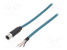 Plug; M12; PIN: 8; female; X code-ProfiNET; IP67; 48V; 500mA; cables BULGIN