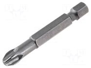 Screwdriver bit; Phillips; PH3; 1/4"; Overall len: 50mm; TORSION WERA