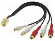 ISO mini plug,RCA socket x5; PIN: 6 4CARMEDIA