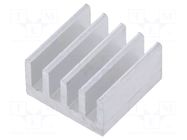 Heatsink; silver; 13x13x7mm; aluminium; thermal adhesive tape DFROBOT