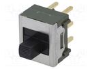 Switch: slide; Pos: 3; DPDT; 0.01A/28VAC; 0.4A/28VDC; ON-OFF-ON NKK SWITCHES