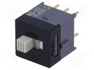 Switch: slide; Pos: 2; DPDT; 0.01A/28VAC; 0.01A/28VDC; ON-ON; AS NKK SWITCHES