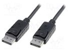 Cable; DisplayPort 1.1a; DisplayPort plug,both sides; 2m; black DIGITUS