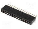 Socket; pin strips; female; PIN: 16; straight; 1.27mm; THT; 1x16 CONNFLY