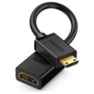 Ugreen adapter cable HDMI (female) - mini HDMI (male) 4K 60 Hz Ethernet HEC ARC audio 32 channels 22 cm black (20137), Ugreen
