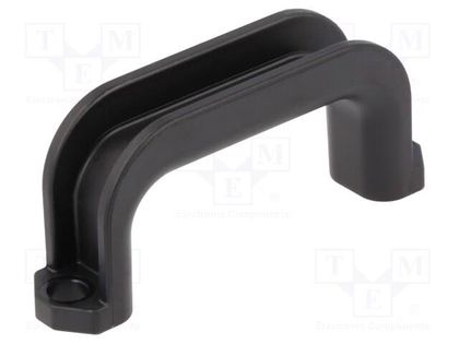 Handle; ABS,polycarbonate; black; H: 22mm; L: 52mm; W: 12.2mm FIX&FASTEN FIX-HANU-91