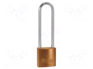 Padlock; shackle; brass; Protection: low (level 3); A: 30mm; B: 70mm KASP
