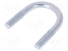 U-bolt; B; 1; steel; zinc; Thread len: 16mm; for fixing pipes DROMET