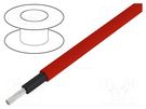Wire; stranded; Cu; 18AWG; PVC; red; 40kV; 152m; Application: outdoor BELDEN