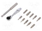 Kit: screwdriver bits; hex key,Phillips,Torx®; 12pcs. WERA
