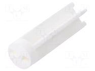 Spacer sleeve; LED; Øout: 6mm; ØLED: 5mm; L: 19.1mm; natural; UL94V-0 DREMEC